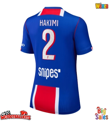 Paris Saint-Germain Achraf Hakimi #2 Replica Home Stadium Shirt for Women 2026-27 Short Sleeve